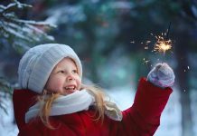 Jul i mitt hjärta som gnistrande tomtebloss